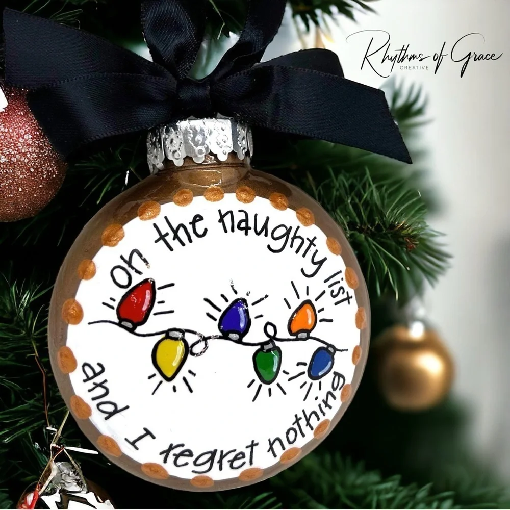 Naughty List Christmas Ornament - 